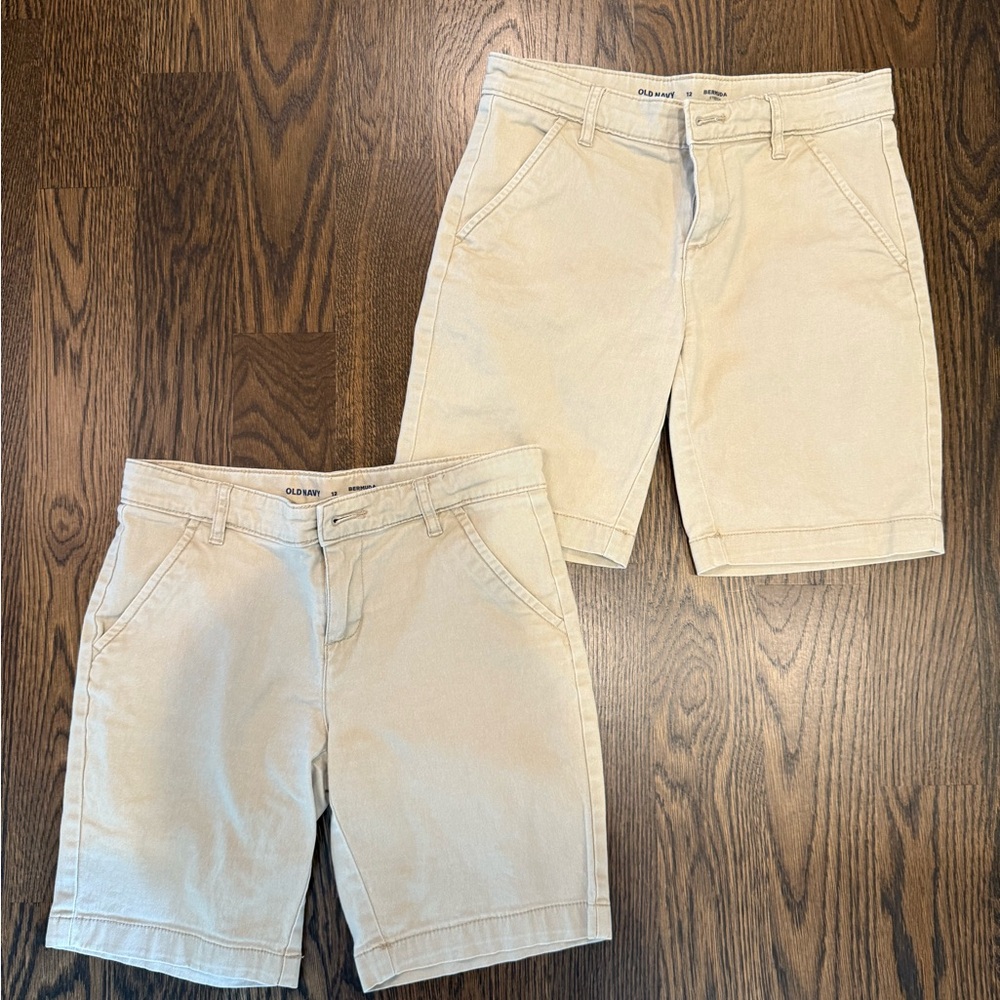 Old Navy Khaki Uniform Shorts Set